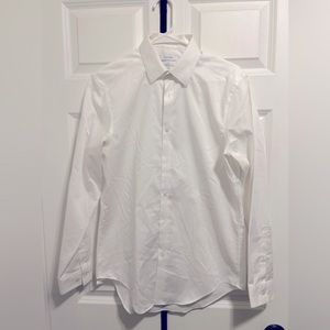Men’s White Calvin Klein Medium Dress Shirt